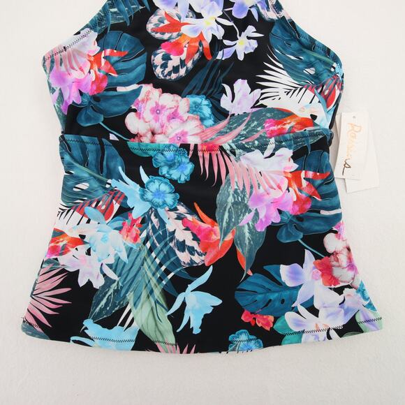 Raisins St Croix Tankini Top Floral High Neck Back Multicolor Small NWT - Picture 3 of 15